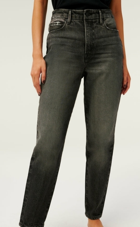 Good American Good Mom High Rise Vintage Black Jean NEW - Picture 2 of 7
